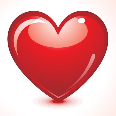 soyut kırmızı parlak kalp