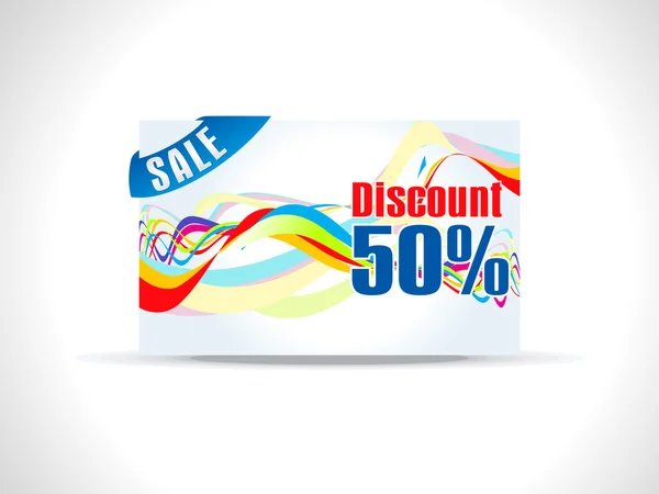 Abstract colorful discount card — Stock Vector