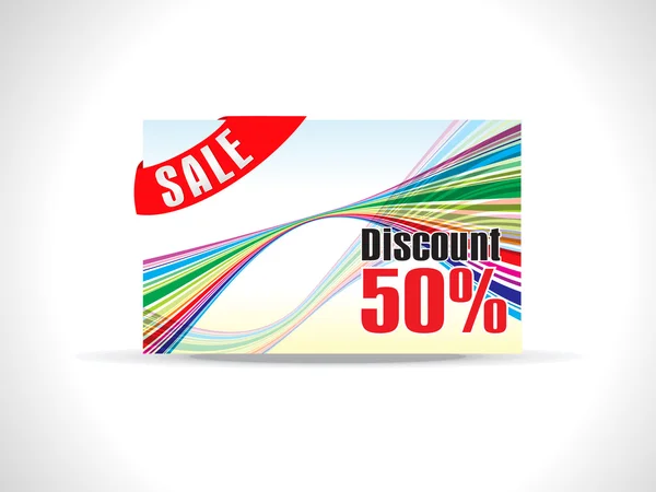Abstract colorful discount card — Stock Vector