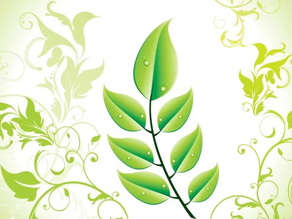 Folha ecológica verde abstrata —  Vetores de Stock