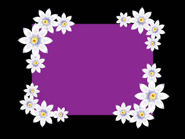 Абстрактна біла лілія квіткова рамка — стоковий вектор
