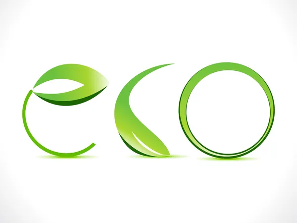 Resumen verde eco texto — Vector de stock