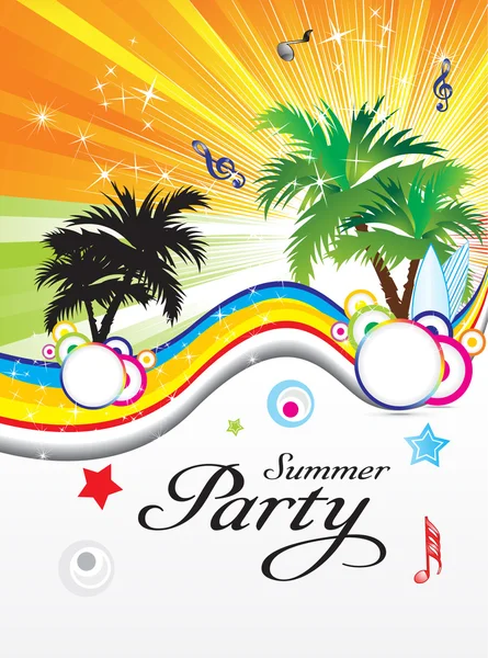 Tema de fiesta de verano abstracto — Vector de stock