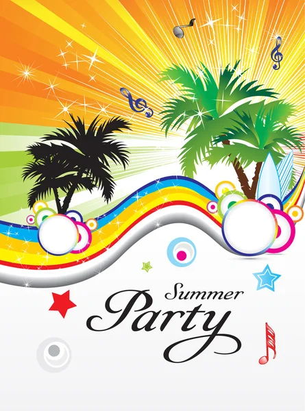 Abstract summer party theme — Stock Vector