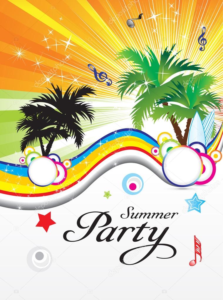 abstract summer party theme