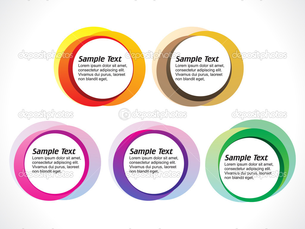 abstract colorful blank circles template stock vector