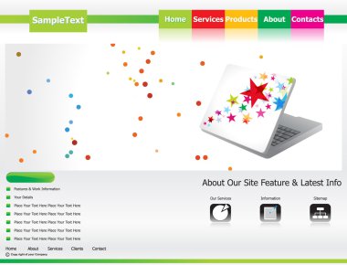 web şablonu tasarlamak yaratıcı yeşil alan