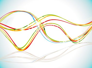 soyut renkli çizgi dalga geçmiş