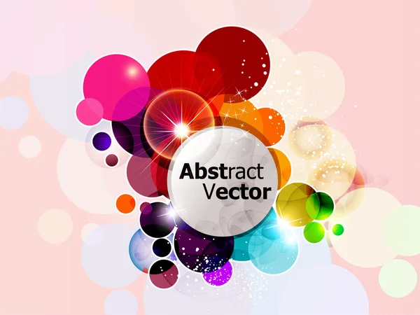 Abstract colorful rainbow circle background — Stock Vector