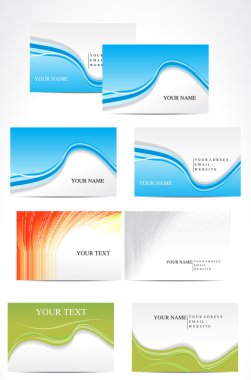 abstract multipal based business card clipart