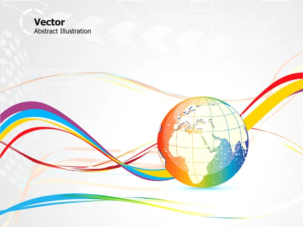 Abstracte kleurrijke wereld ontwerp — Stockvector