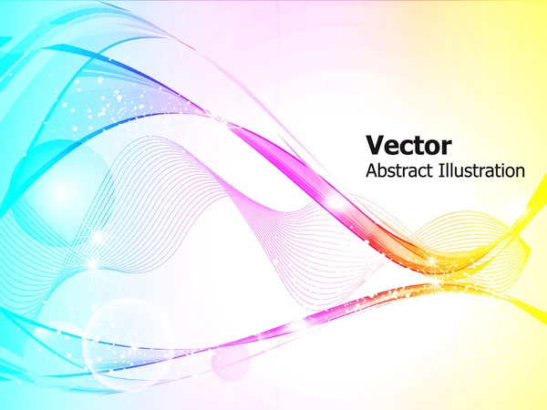 Abstraktní barevné duhy lesklé vlny pozadí — Stockový vektor
