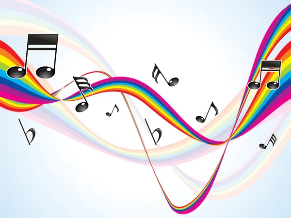 Abstraktní barevné duhy hudební vlny — Stockový vektor