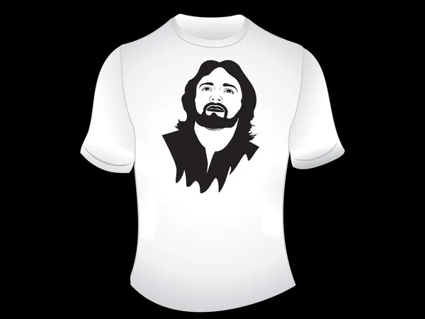 Abstraktní uměleckou Ježíš tričko — Stockový vektor