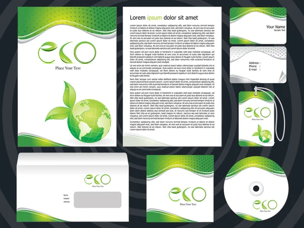 Αφηρημένη eco με βάση πρότυπο σχεδίασης εταιρικής — Διανυσματικό Αρχείο