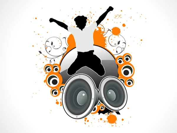 Abstract musical jump on a sound — Stock Vector