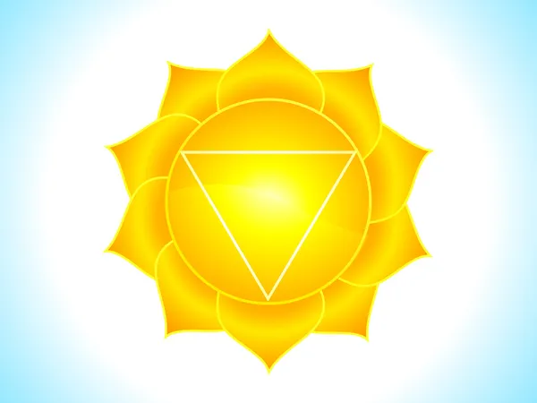 Chakra plexo solar detallado — Vector de stock