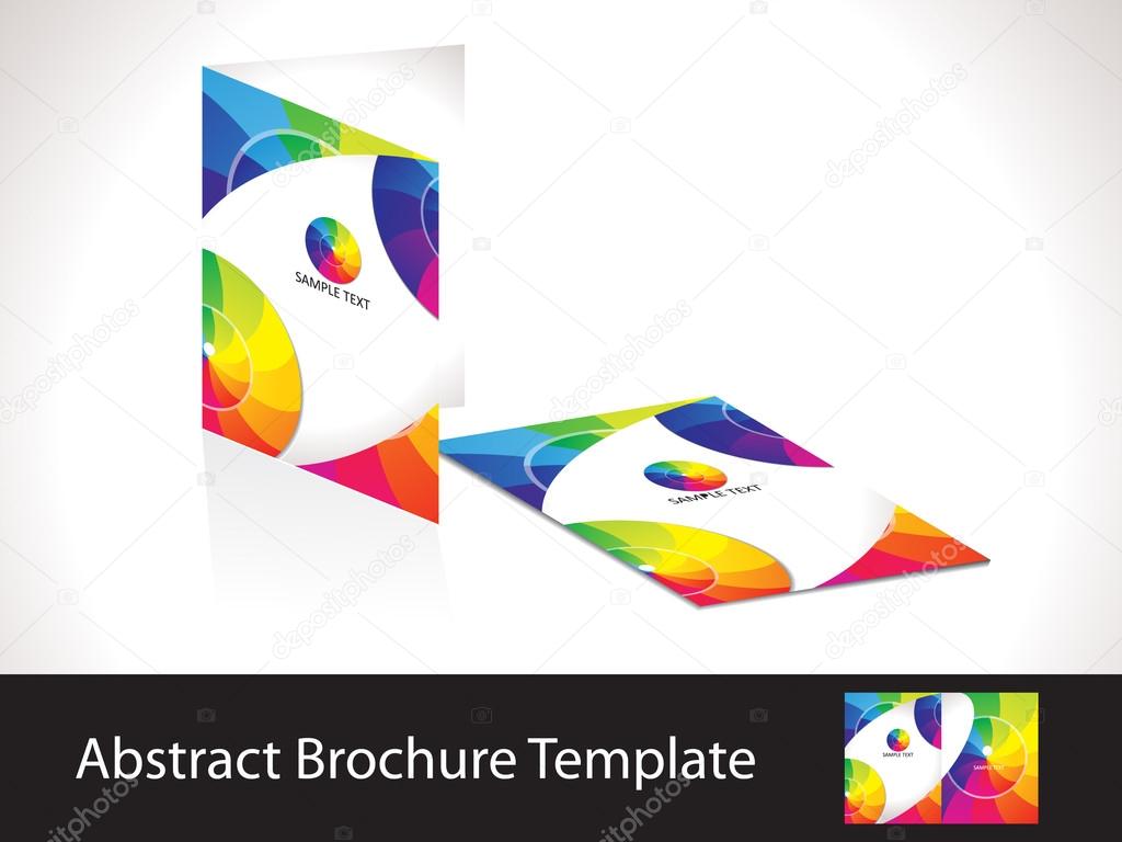 abstract colorful rainbow brochure template