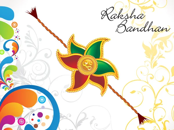 Abstract raksha bandhan floral background — Stock Vector