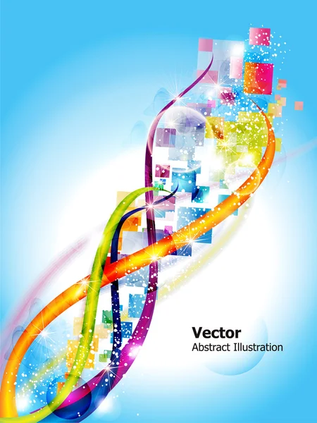 Abstracte kleurrijke regenboog Golf achtergrond — Stockvector