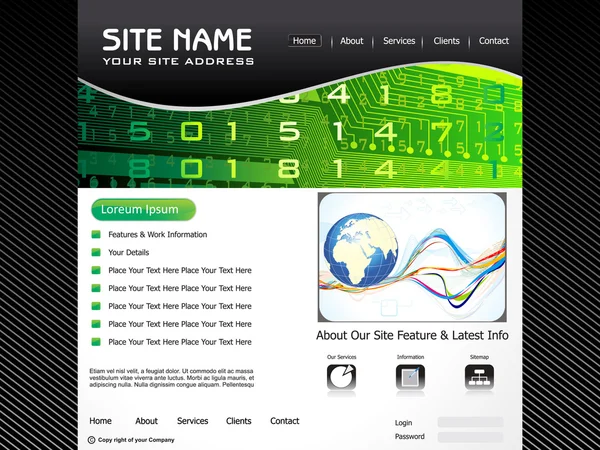 ID aziendale digitale astratto — Vettoriale Stock