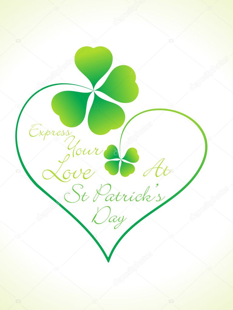 abstract st patrick day greeting
