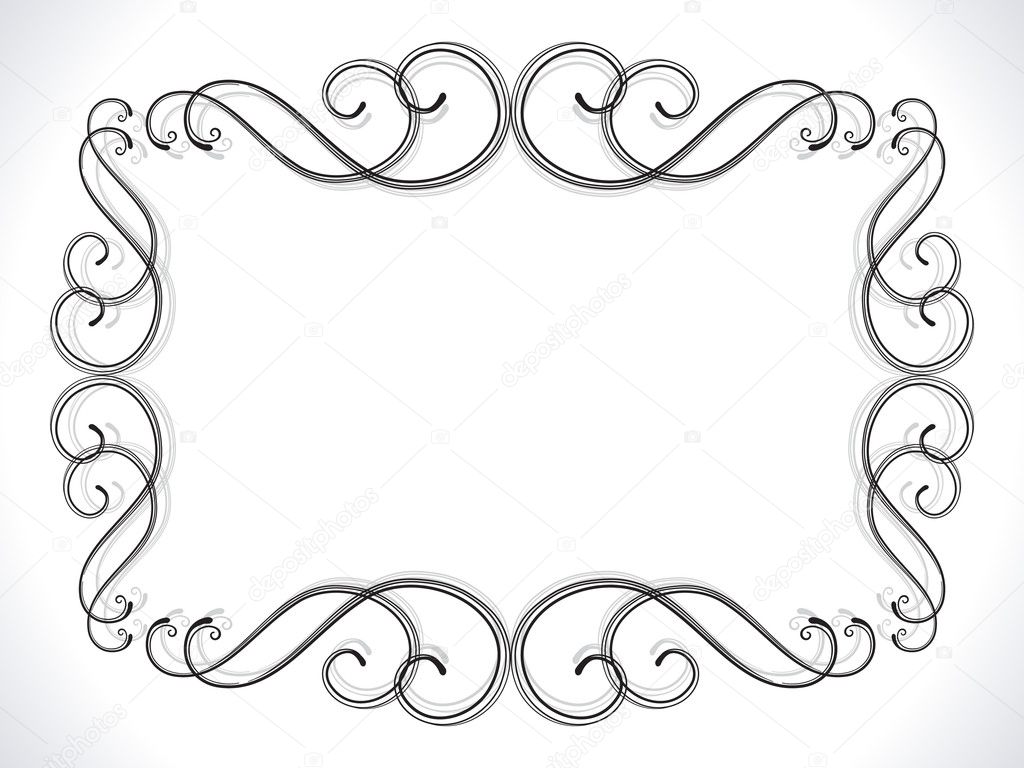 abstract floral ornamental border