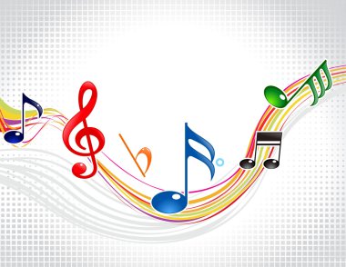 soyut renkli müzik dalgası