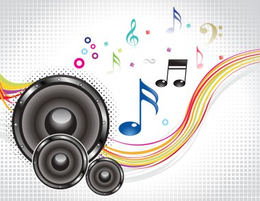 ses ile soyut renkli müzik dalgası