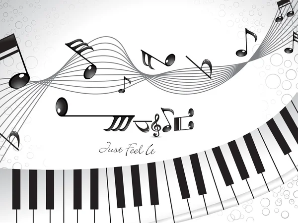 Piyano ile müzikal arka plan — Stok Vektör