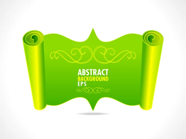 Abstract green blank floral banner template — Stock Vector