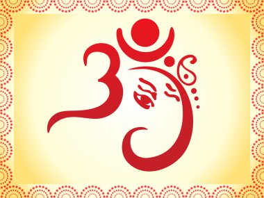 Ganesha om metin sanatsal şablona dayalı