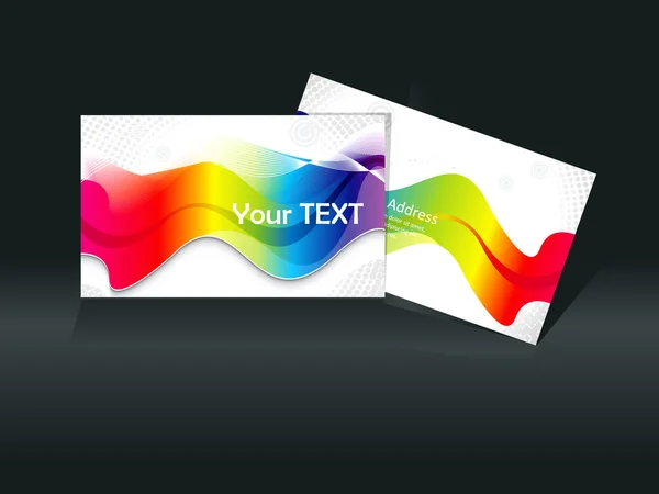 Абстрактный красочный шаблон радужной визитной карточки — стоковый вектор