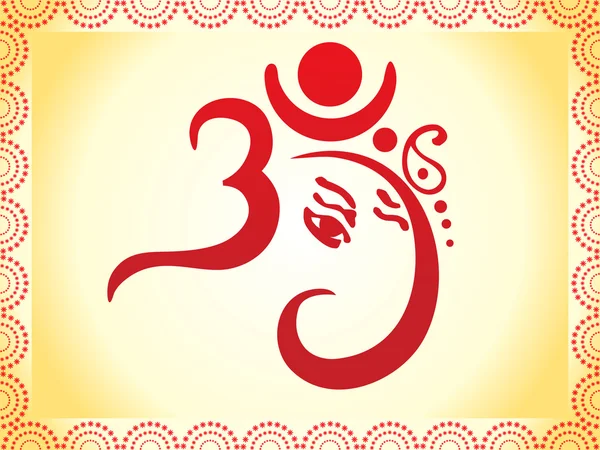 Ganesha basiert auf textkünstlerischer Vorlage — Stockvektor