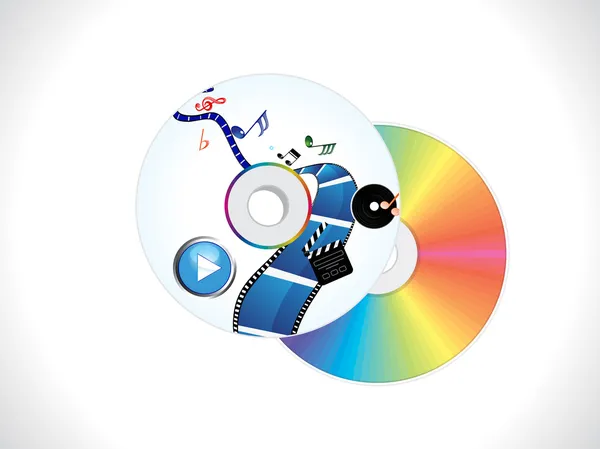 Modelo de capa de cd musical colorido abstrato —  Vetores de Stock