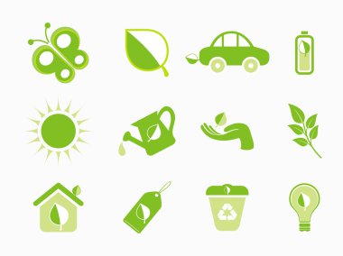 birden çok eco simgesi soyut
