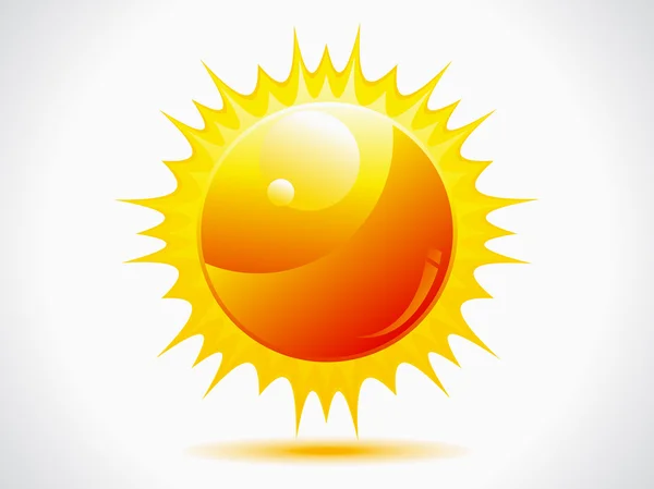 Abstract shiny sun icon — Stock Vector