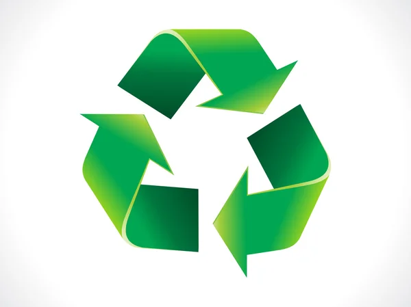 Abstract shiny eco recycle icon — Stock Vector