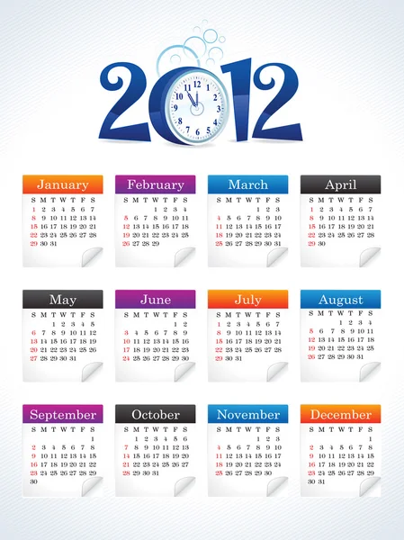 Abstract new year calender — Stock Vector