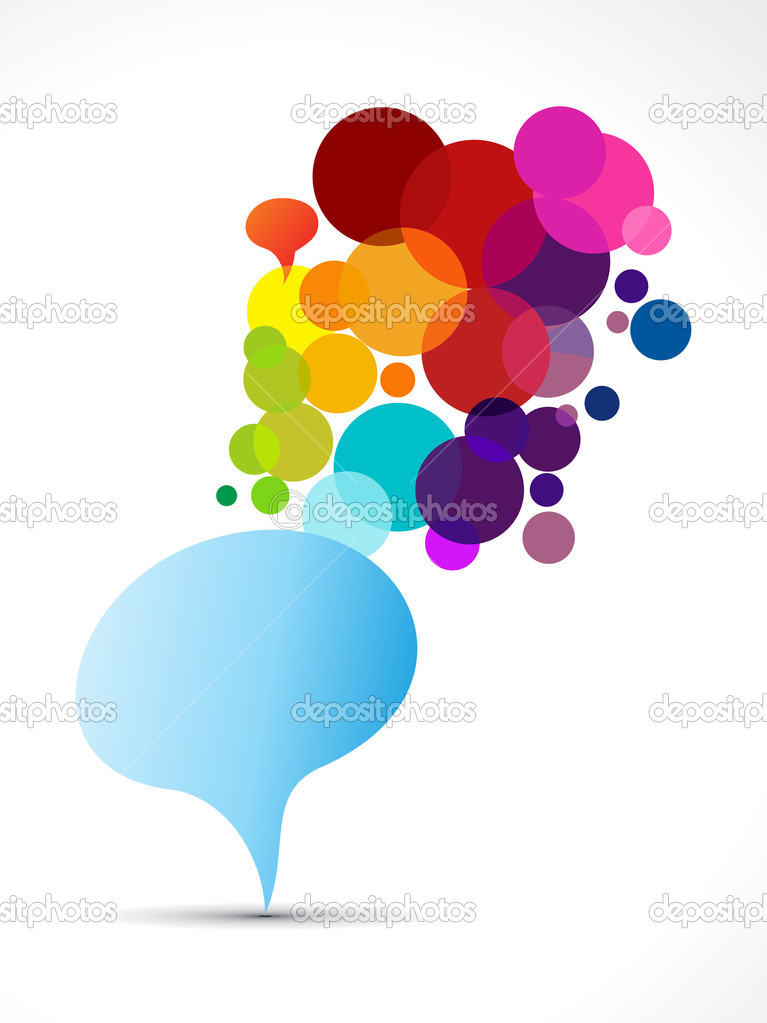 abstract colorful chat balloon template
