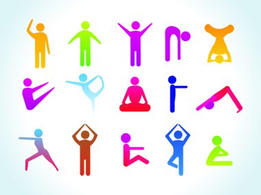 soyut yoga simgesi şablonu