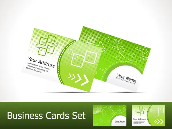 Abstrakcyjny szablon zielonej karty biznesowej — Wektor stockowy