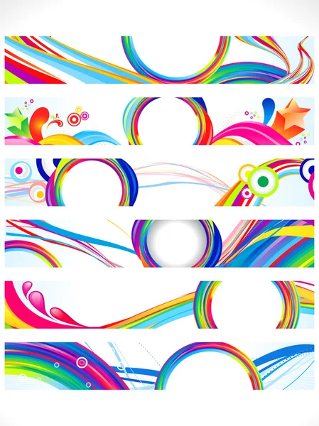 Абстрактні кілька барвистих веб-банерів — стоковий вектор