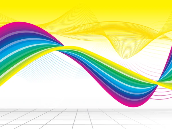 抽象彩虹波浪背景 — 图库矢量图片