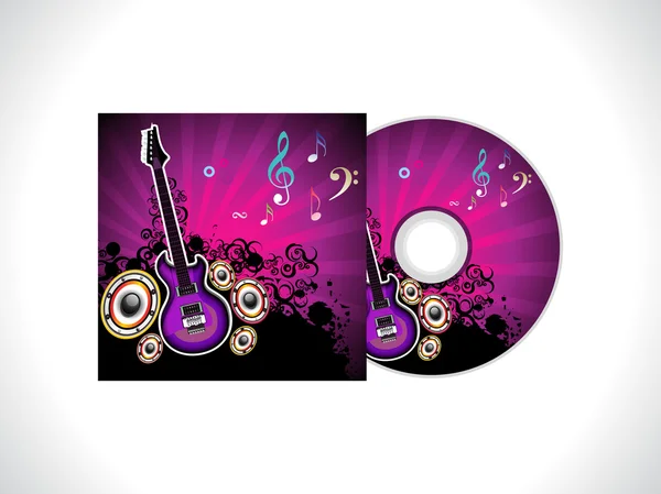 Abstract music cd template — Stock Vector