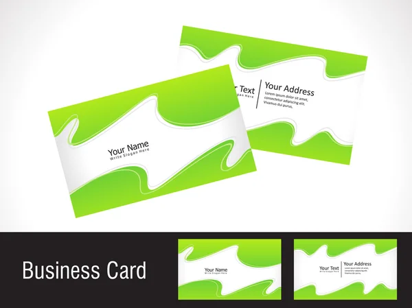 Abstract green business card — Stock Vector