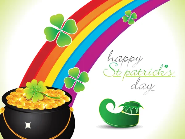 Abstrakte st Patrick Regenbogen Hintergrund — Stockvektor