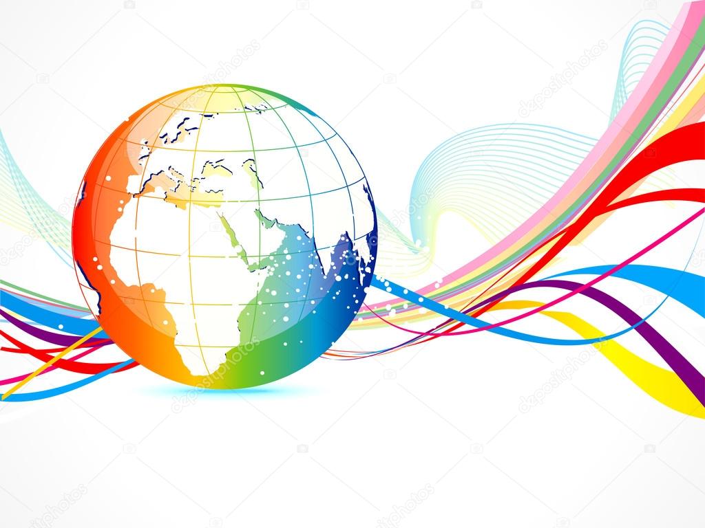 abstract colorful globe background