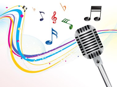 soyut müzik mikrofon arka plan