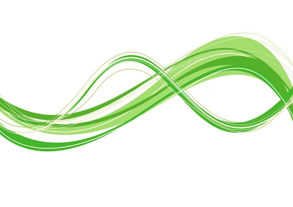 Plantilla de onda verde abstracta — Vector de stock